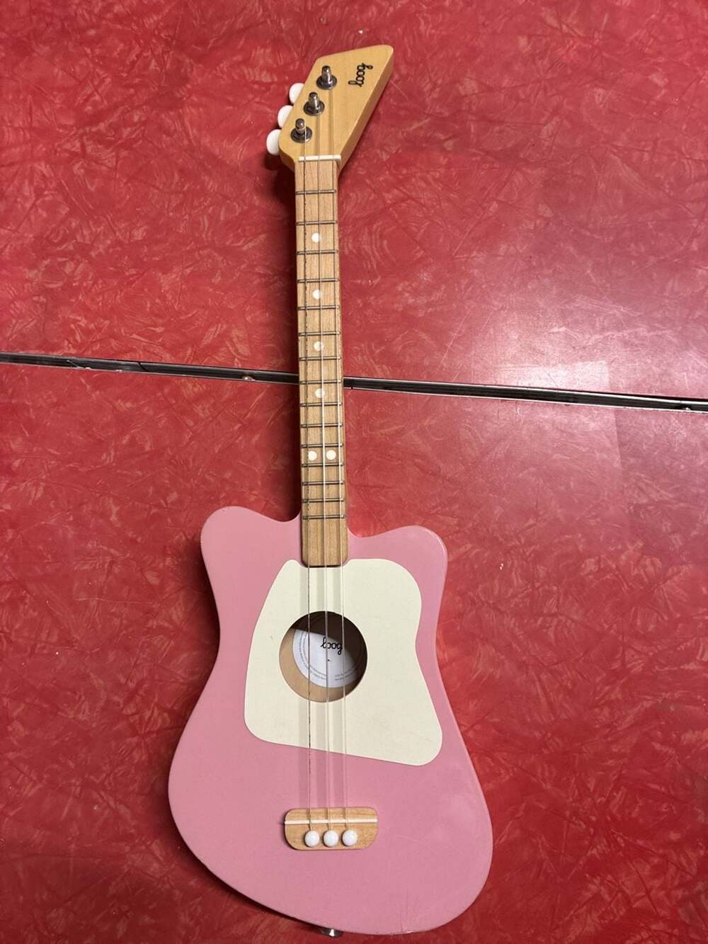 Loog Mini Acoustic Guitar Pink 3-String